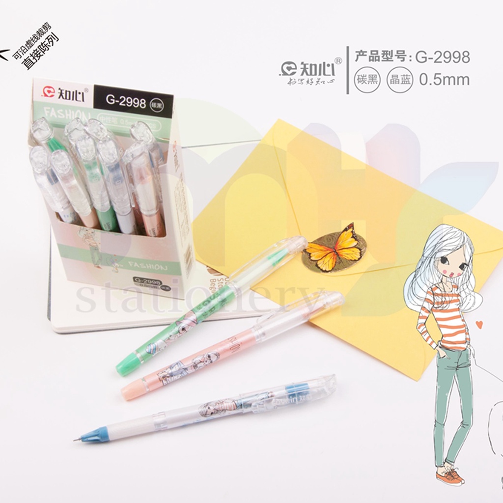 Gel Pen / Pulpen / Pena Lovein Zhi Xin / ZHIXIN / KARAKTER / LUCU / FUNCY