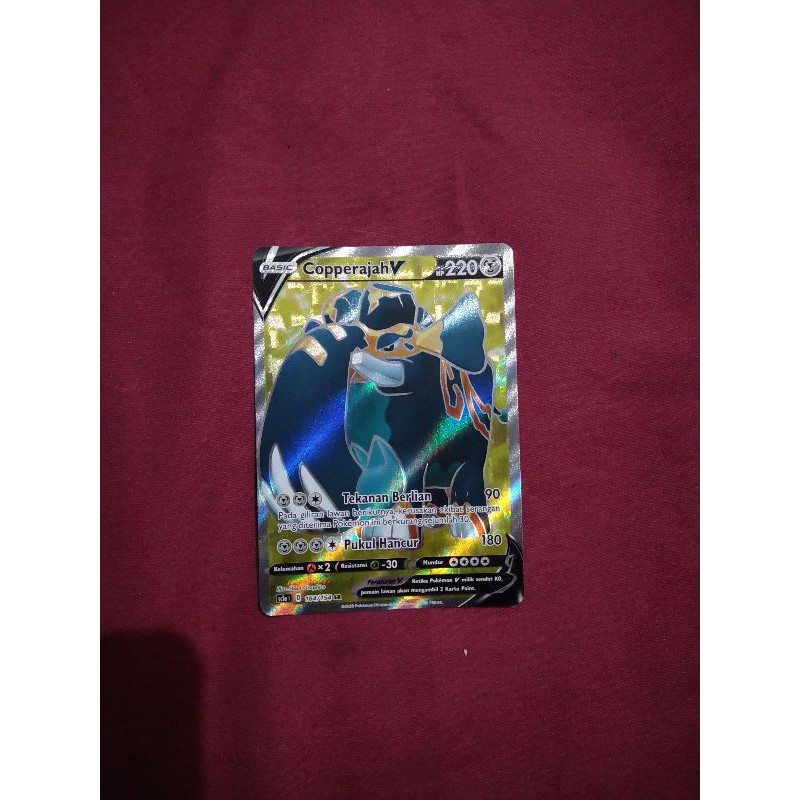 kartu pokemon bahasa Indonesia pedang & Perisai Copperajah V SR