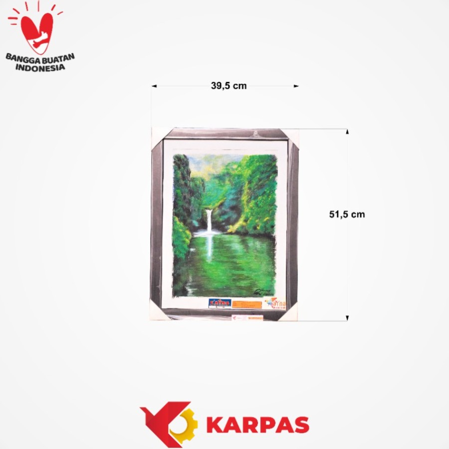 LUKISAN PEMANDANGAN AIR TERJUN