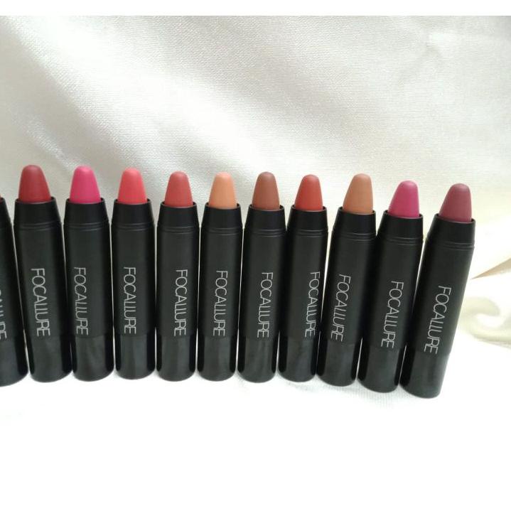 Best terlaris 78Y56 [07 CORAL PINK READY] Focallure Matte lip crayon original kecantikan bibir 78Y