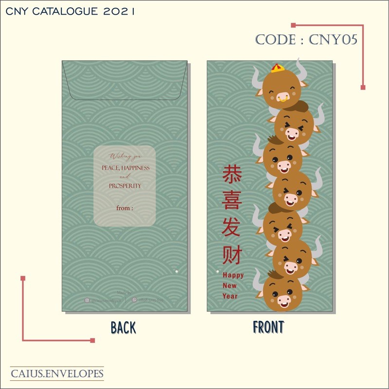 

ANGPAO IMLEK 2021 TAHUN KERBAU Angpao lucu Amplop cute