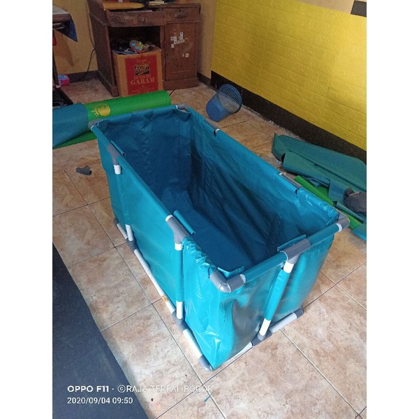 kolam terpal slot pipa fulset 300x60x50