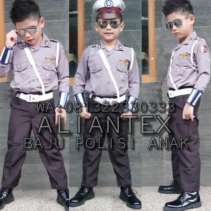 baju polisi anak - 4-5 tahun