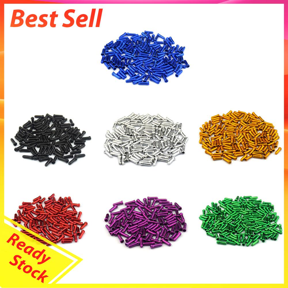 50pcs Tutup Ujung Kabel Rem Sepeda Bahan Aluminum Alloy