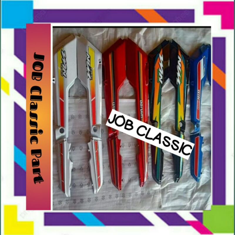 Cover body bodi belakang honda WIN 100 warna merah putih hitam biru