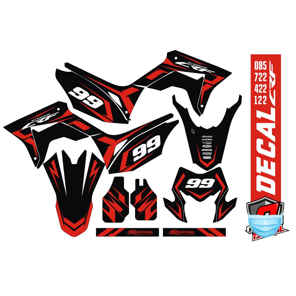 Sticker DECAL CRF 150 L Bisa Custom Stiker Honda CRF 150 L  (4)