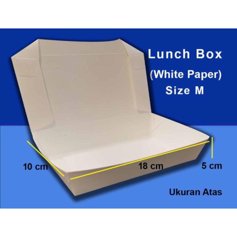 Paper Lunch Box Ukuran M isi 25 pcs kotak Box Nasi Laminating