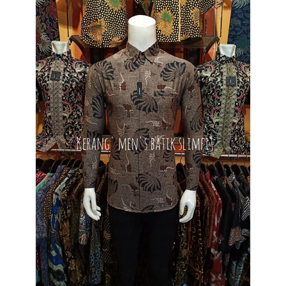 Batik Slim Fit Batik Premium Kemeja Baju Batik Pria Lengan Panjang Slimfit Modern Rajata