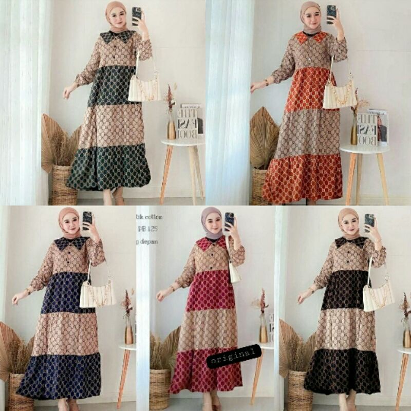 MIDI DRESS GUCCI ~ GAMIS MIDI KOMBINASI