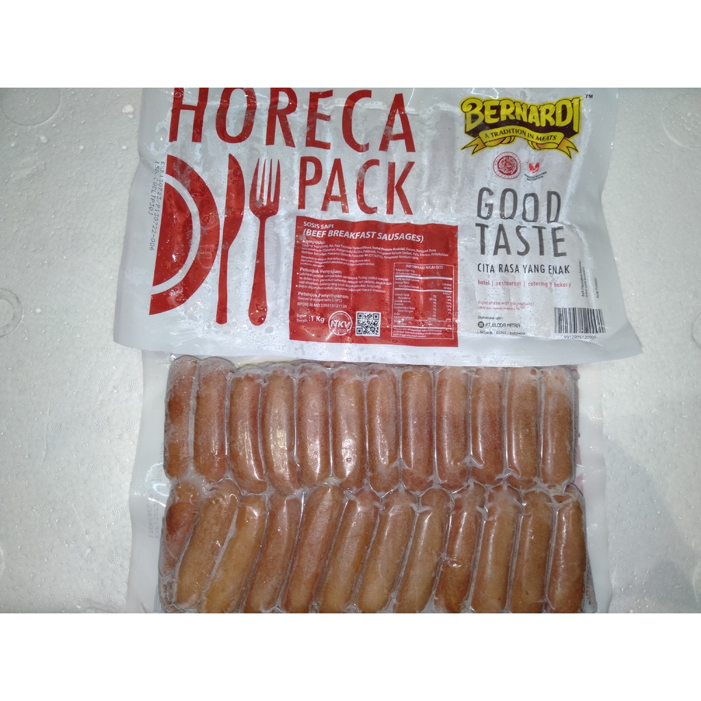 Jual Bernardi Sosis Sapi Horeca Premium 1kg Shopee Indonesia