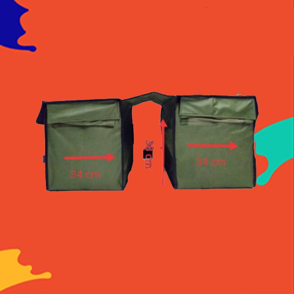 Tas Motor Anti Air Tebal Kuat Tas Obrok Pos Kurir Keranjang Motor - Besar