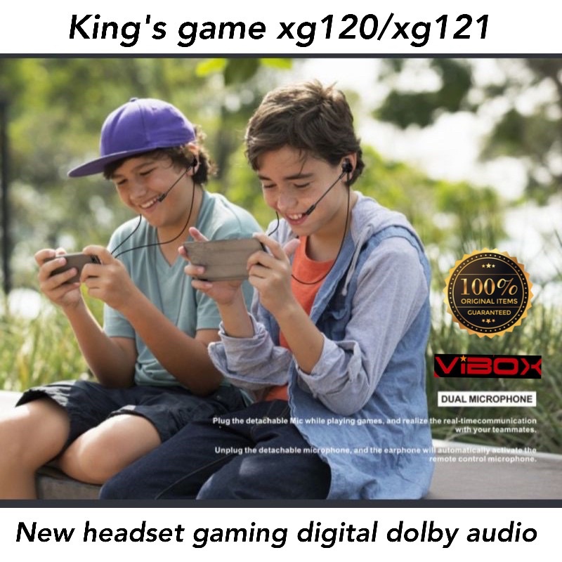 PROMO HEADSET GAMING XG120 / XG121 BY VIBOX EARPHONE THE REAL SOUND FOR KING'S GAMERS