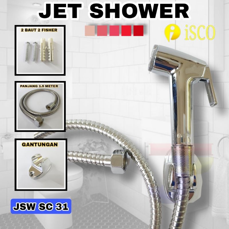 Jual Jet Shower Closet Chrome Set Semprotan Toilet Jet Shower