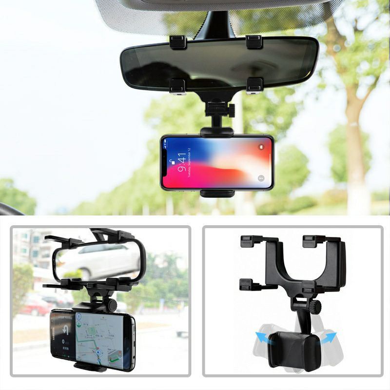 Holder Hp Spion Tengah Mobil Model Cengkeram Car Holder Rear View Holder Mobil Handphone Hp Kuat Kokoh Bagus Murah Grosir