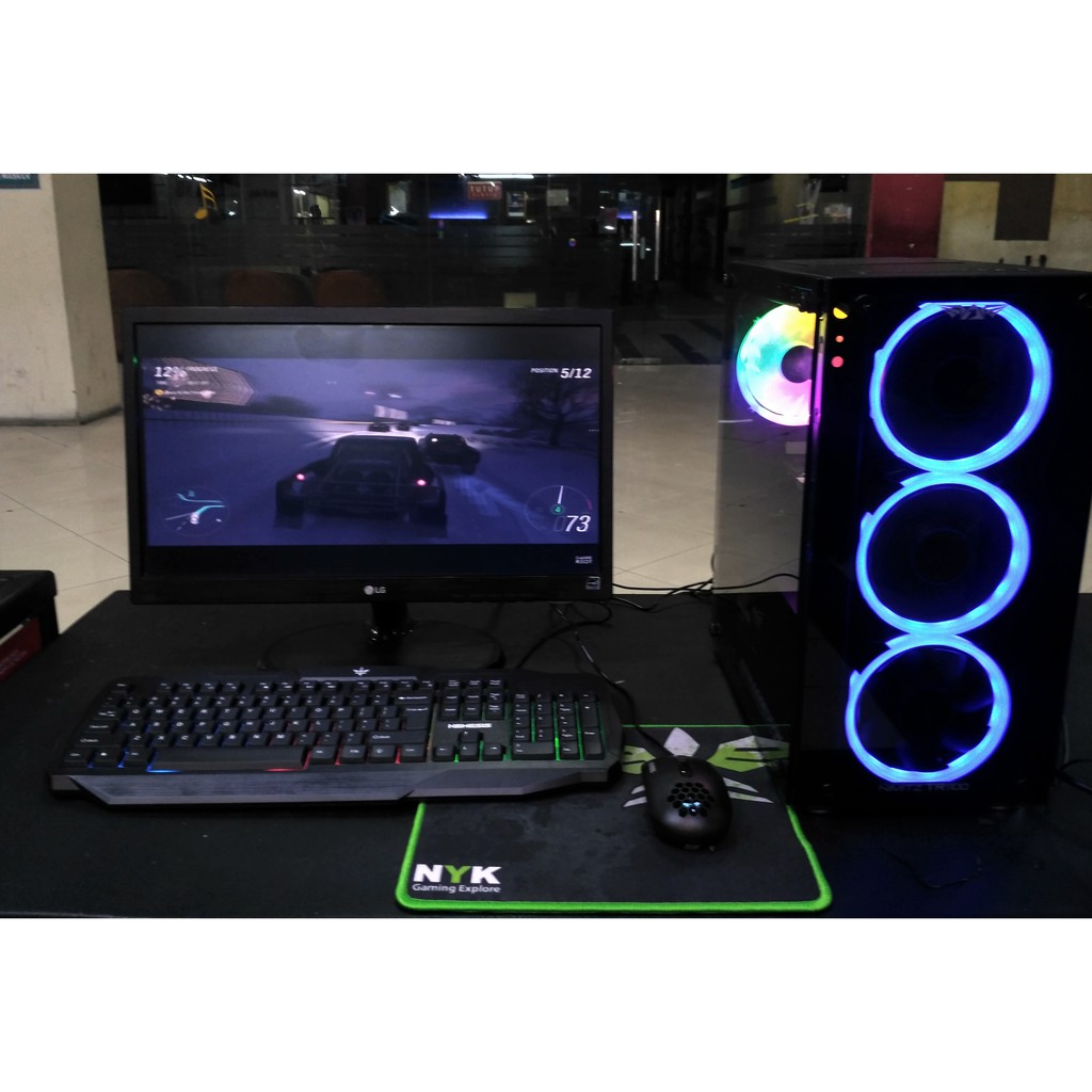 PAKET PC GAMING HEMAT FULLSET MONITOR 19INC