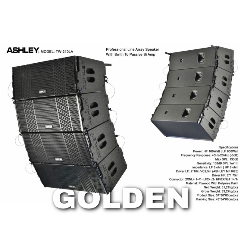Speaker Line Array Ashley TW 210LA Original Passive Array TW 210 LA