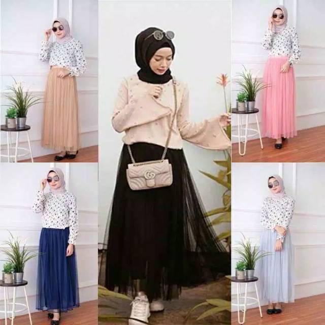 ROK TUTU POLOS MAXY PREMIUM WANITA/ROK TUTU DEWASA/ROK TILE WANITA