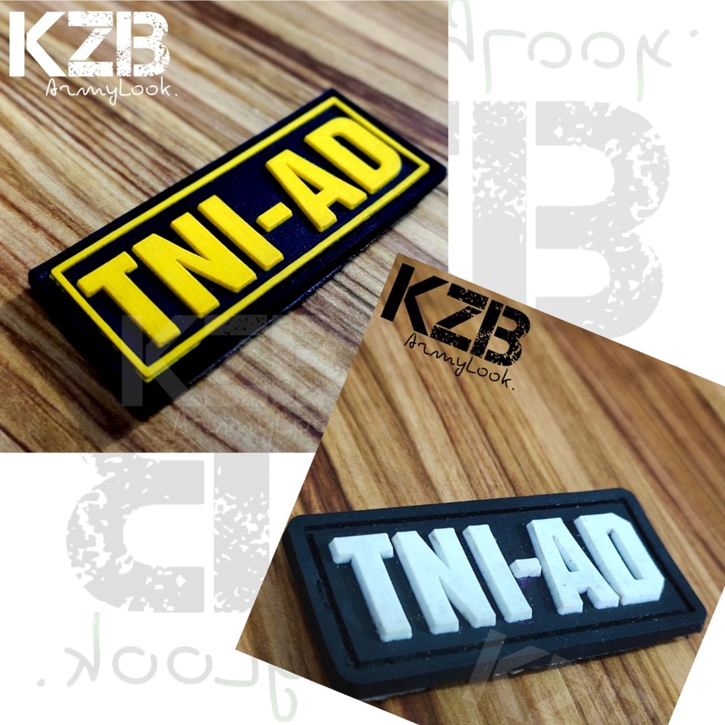 Patch Rubber Velcro TNI AD Size Small
