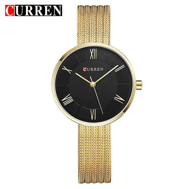 Baru Curren Watch Jam Tangan Analog Wanita - 9020 - Gold