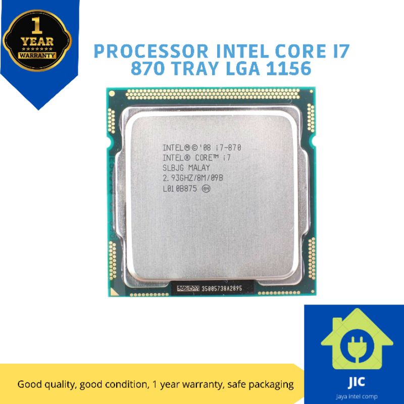PROCESSOR INTEL CORE I7 870 TRAY LGA 1156