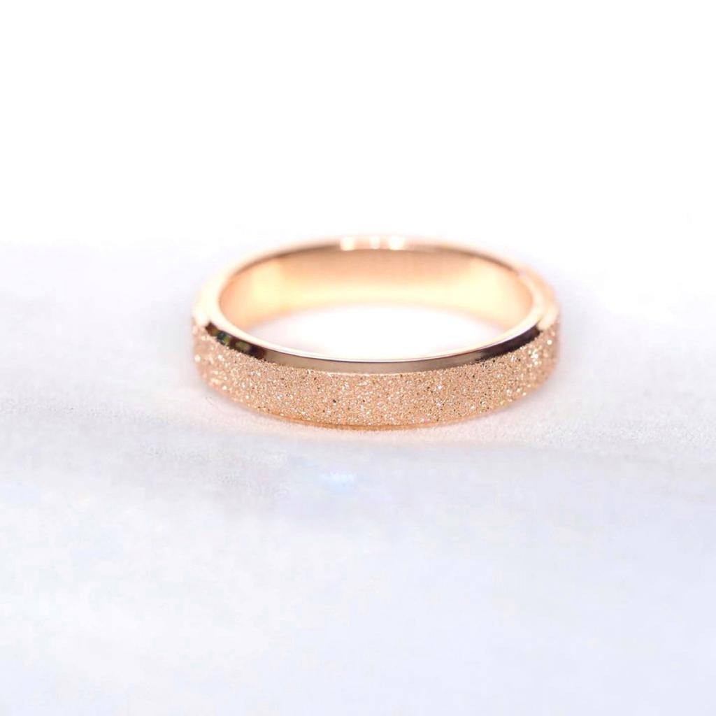 NEW Cincin Titanium Polos Gold Ukir Pasir N06042104