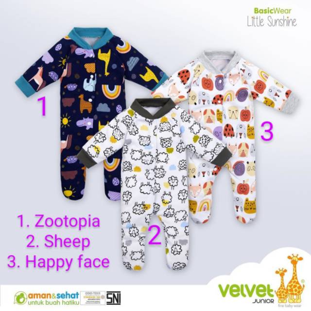 velvet junior sleepsuit