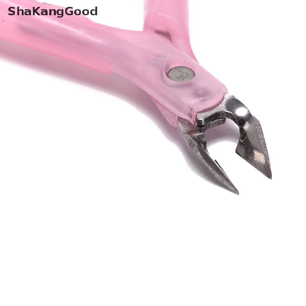 1pc Gunting Kuku Kutikula Bahan stainless steel Dengan Gagang Plastik Untuk manicure