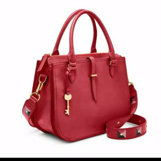 TAS FOSSIL ORI RYDER MEDIUM SATCHEL POPPY RED " SOLD"