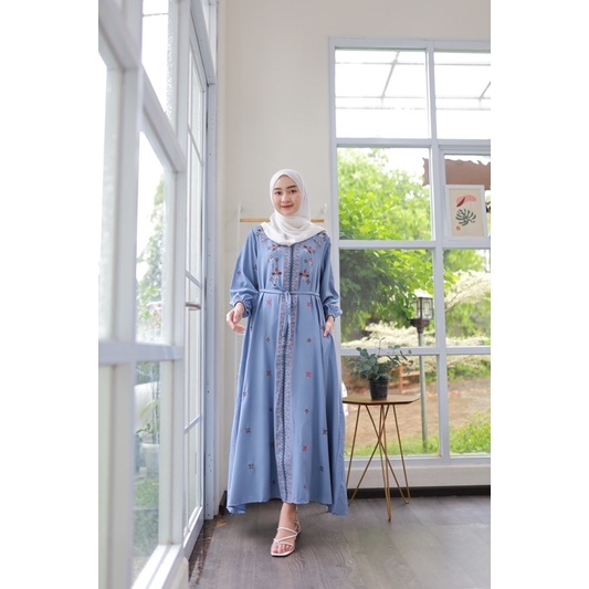 Artemis Fashion~ SIREENA MAXI BORDIR (Restock Warna Best Seller) Abaya Gamis Bordir wanita -  Ld-106