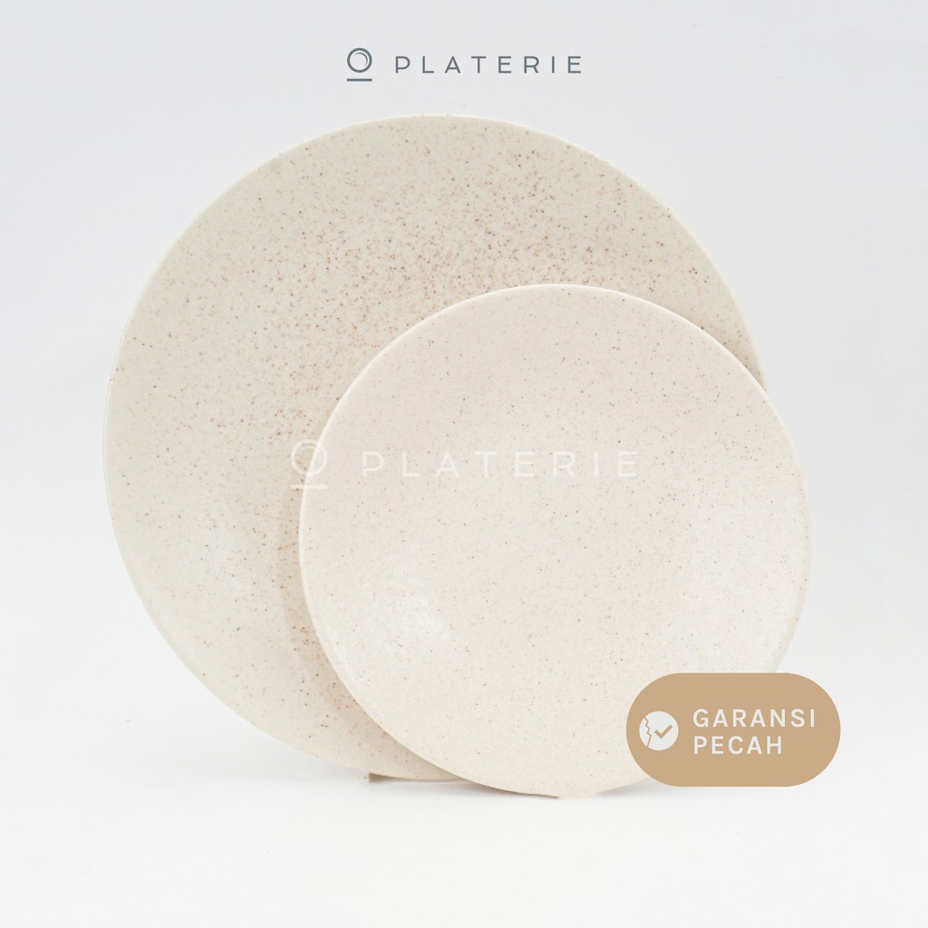 Platerie Piring Keramik Salad Plate 8 Inch Gress Beige-3