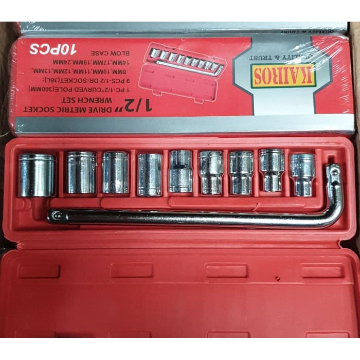 KAIR Tool Kit 10 In 1 Set Kunci Sock Pas SHOCK Sok kenmaster