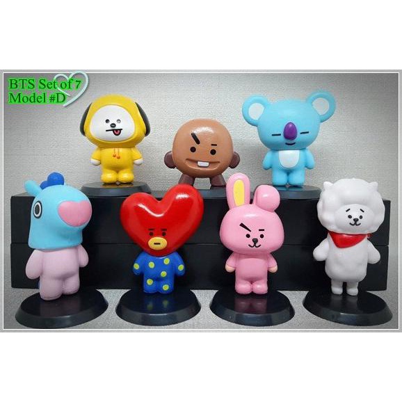 Set Of 7 Mini Figure BTS Tiny Tan MIC DROP - Pajangan BTS Tiny Tan - Model #D