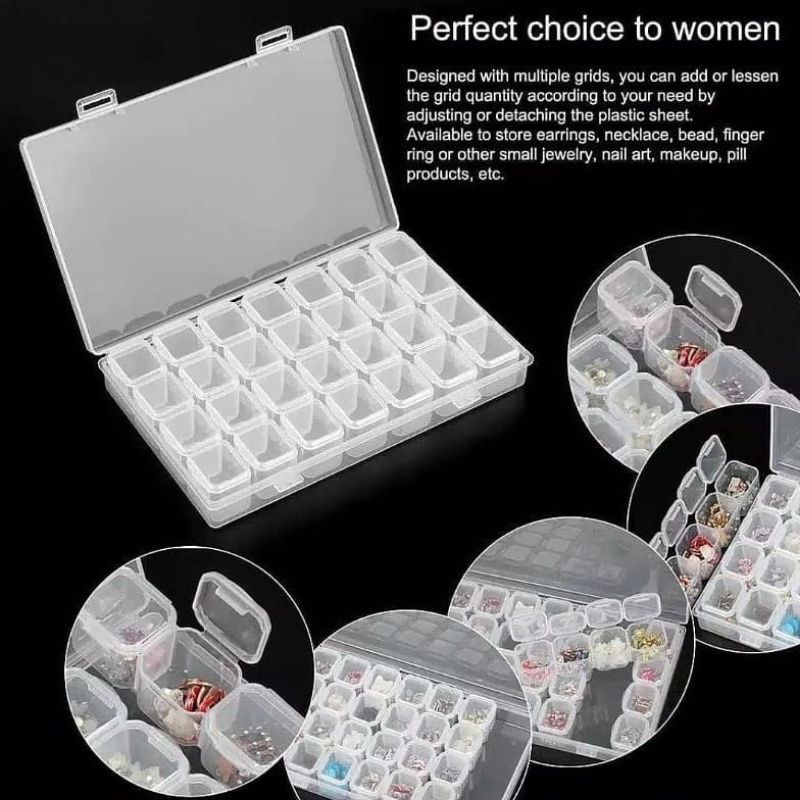 Storage box accesories aksesoris nail henna