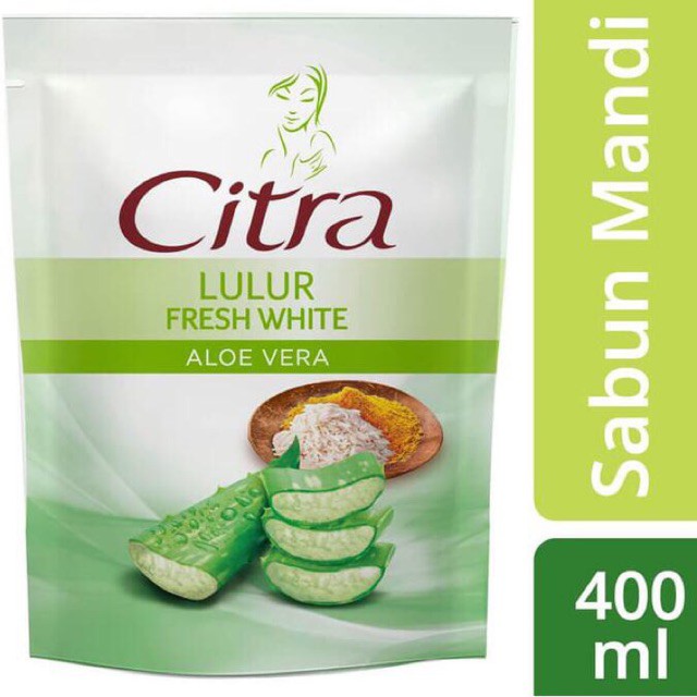 Citra Body Wash Fresh White Aloe Vera Refill 400ml - Sabun Mandi Cair