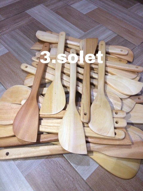 Centong sutil solet irus kayu mahoni wooden spatula
