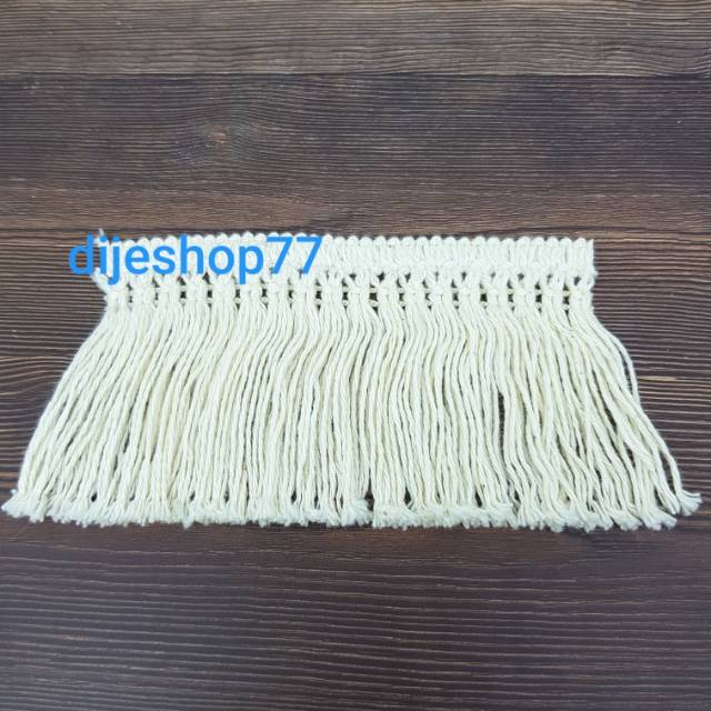 Renda rumbai 6cm / gombyok dayak katun 6 cm / rumbai sajadah / rombe / renda tassel / renda mukena