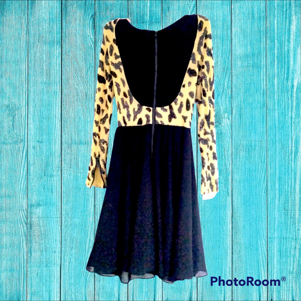 Dress Pesta Wanita Motif Macan