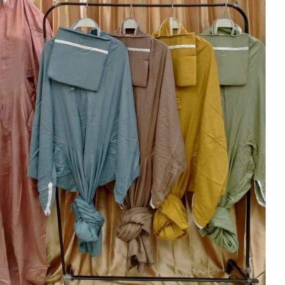 ★ MUKENA TERUSAN RAYON POLOS BURDAH TRAVELING / BURKAH ➻