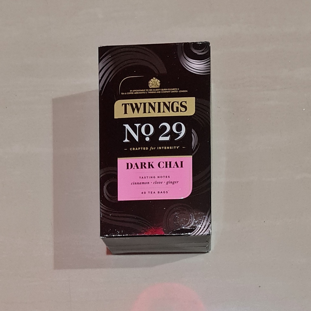 Twinings Black Tea No. 29 Dark Chai Crafted For Intersity 40 x 2 Gram