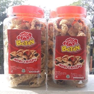 

Keripik - Kripik / Kerupuk Nori Crispy Toples Cap Bunga Botan Vegan & Vegetarian