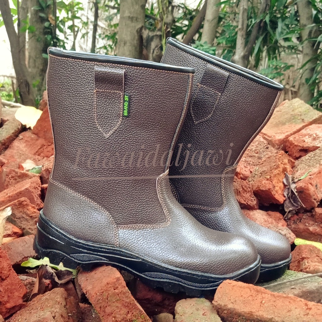 Sepatu safety Boot Kulit Sapi Asli Boot King Grand State Proyek Las Terbaru Terlaris Murah SEPATU SAFETY TAHAN API LAS anti slip