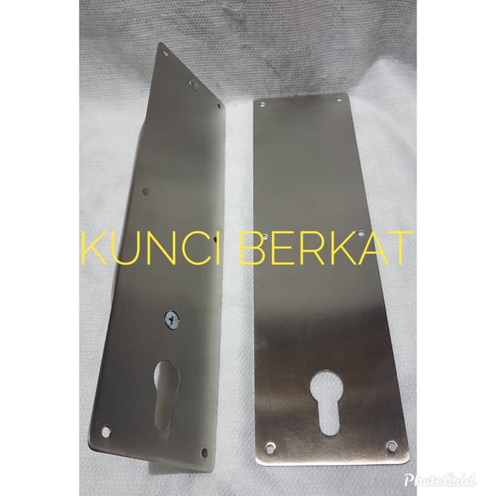 Push Plate/Tarikkan/Dorong/Pegangan Pintu Gudang/Garasi + lubang kunci