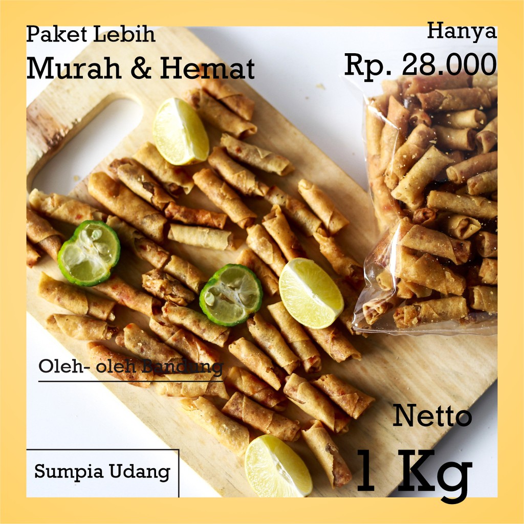 

Makanan ringan/Sumpia Udang/1Kg/cemilan/snack/murah/oleh oleh/cemilan kiloan/cemilan sehat/snack seh