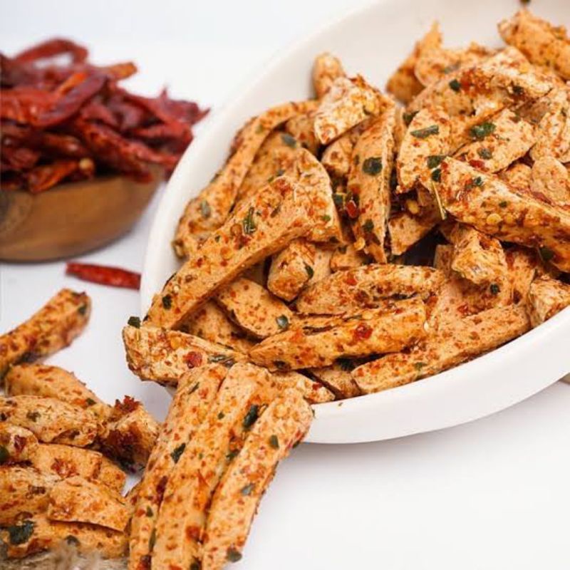 [ BISA COD ] Basreng Viral pedas Daun Jeruk 100gram|| Stik Basreng Pedas Daun jeruk-3