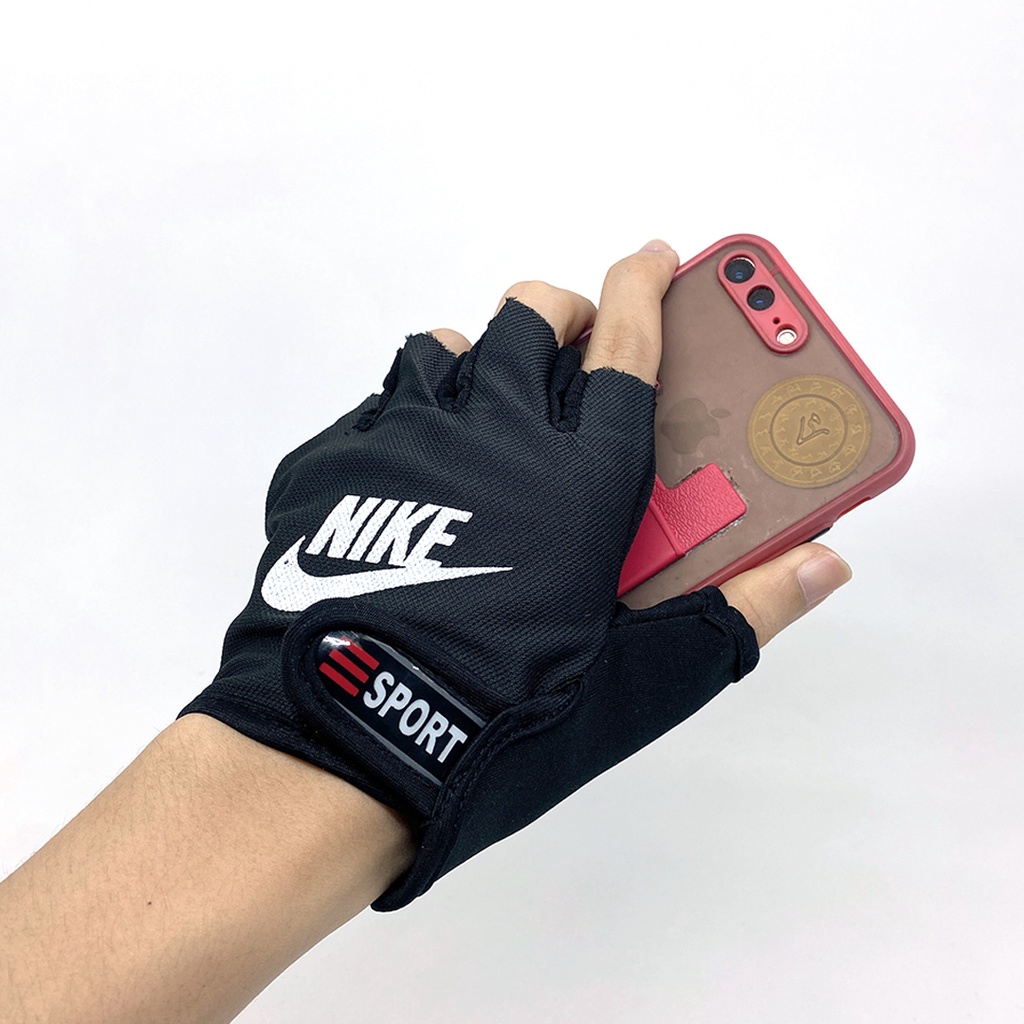 Sarung Tangan motor sepeda setengah jari Kain Penutup Pelindung tangan saat berkendara fitnes gym aman half finger touring gloves