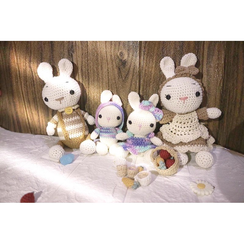 Boneka Amigurumi Bunny Family Set