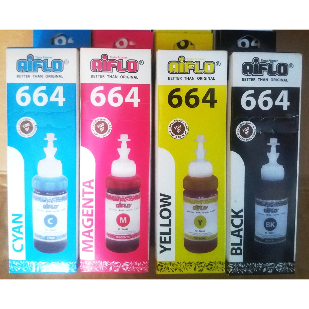 Paket 1 Set Tinta Printer Epson L Series Aiflo 664