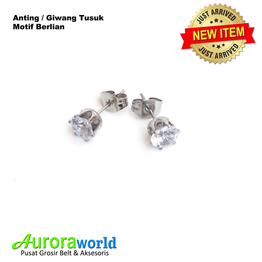 Auroraworld Anting / Giwang Tusuk motif Berlian Mewah bisa COD