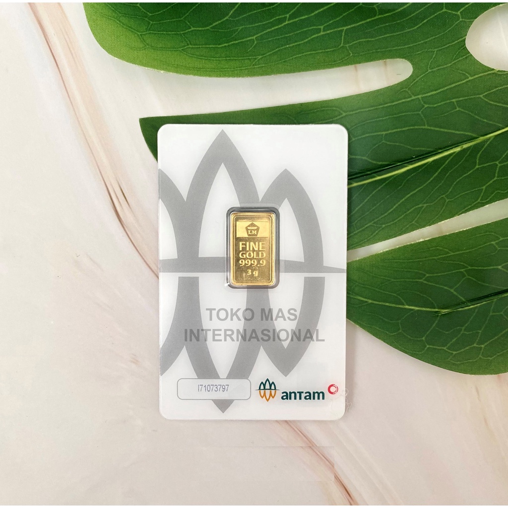 Logam Mulia LM Press 3gr 3g 3 Gram Batangan Emas ANTAM Sertifikat