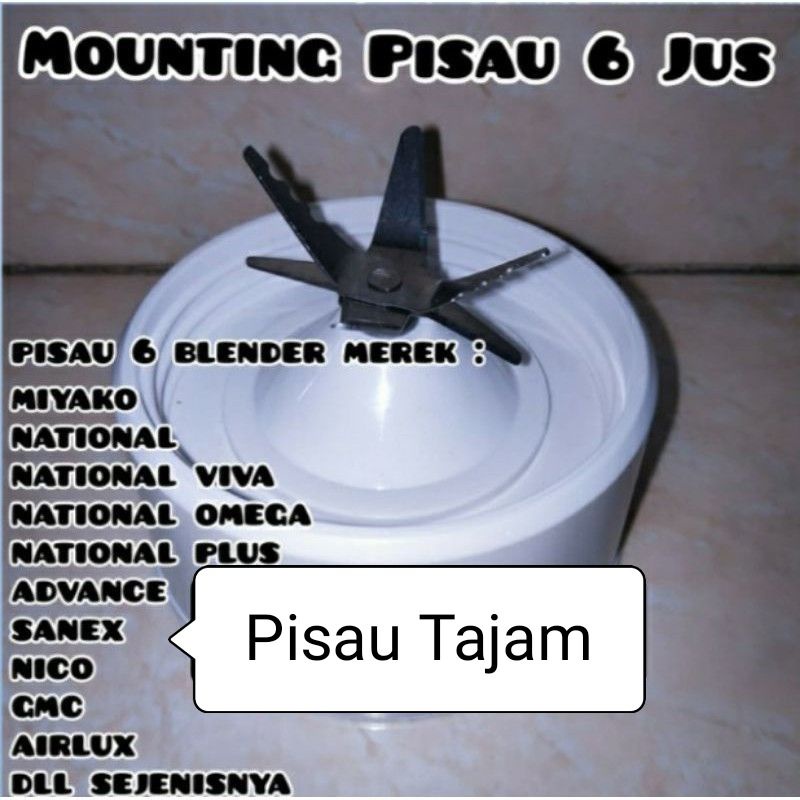 GELAS  KACA  ,  BLENDER SET,  PISAU BLENDER  6  PUTIH GIR KARET  ,  Choper , Chopper , Coper ,  JUS  , Monting, Mounting Blender National Miyako